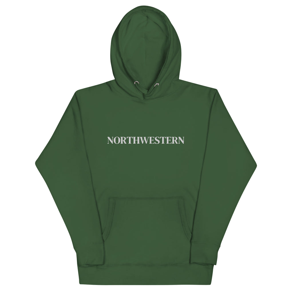 Classic Northwestern Embroidery (White)