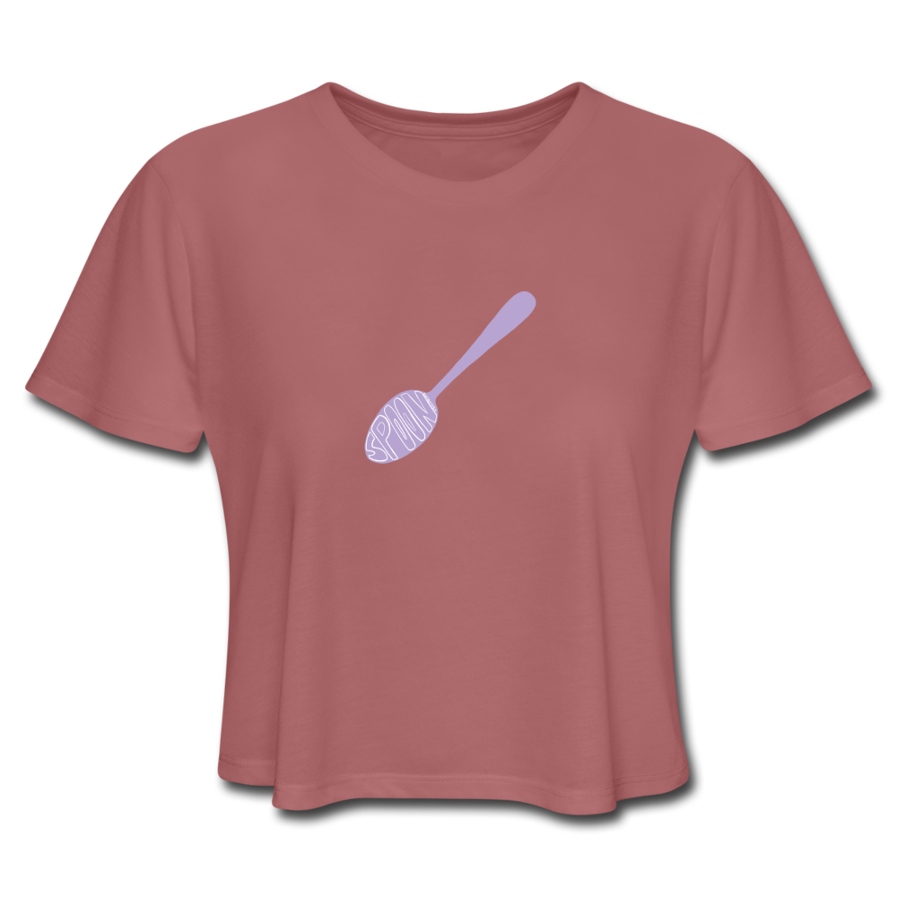 Spoon's Spoon Cropped Tee - mauve