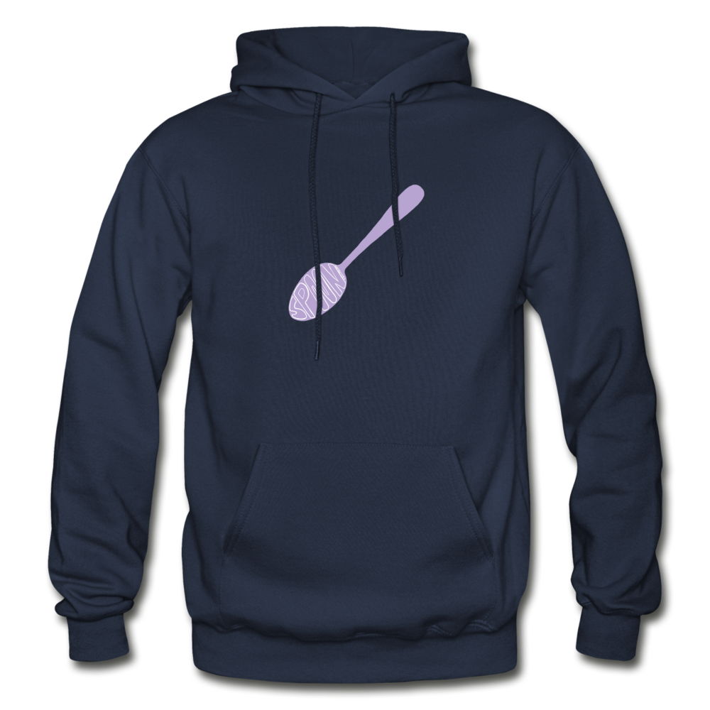 Spoon's Spoon Hoodie w/ Have a Knife on Back - navy