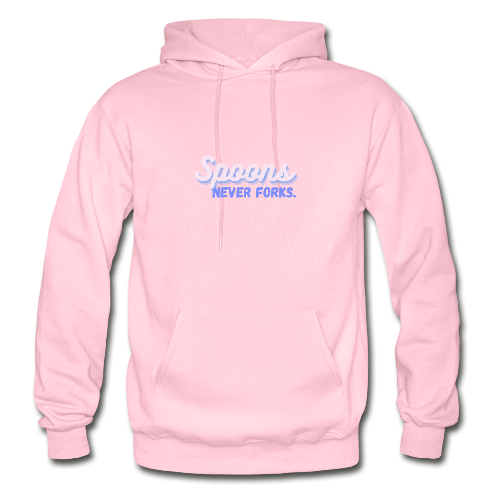 Spoon's Spoon Hoodie w/ Have a Knife on Back - light pink