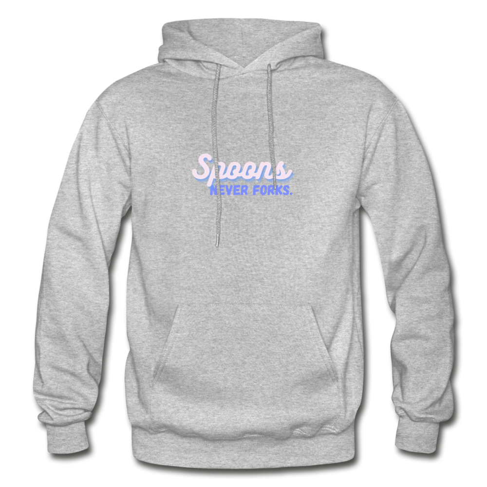 Spoon's Spoon Hoodie w/ Have a Knife on Back - heather gray