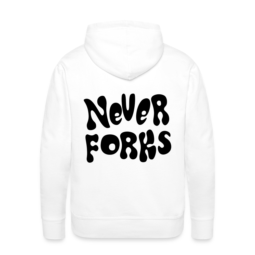 White Spoon Never Forks Hoodie - white